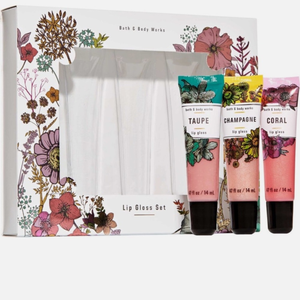 Bath & Body Works Lip Gloss Trio - Taupe, Champagne, Coral